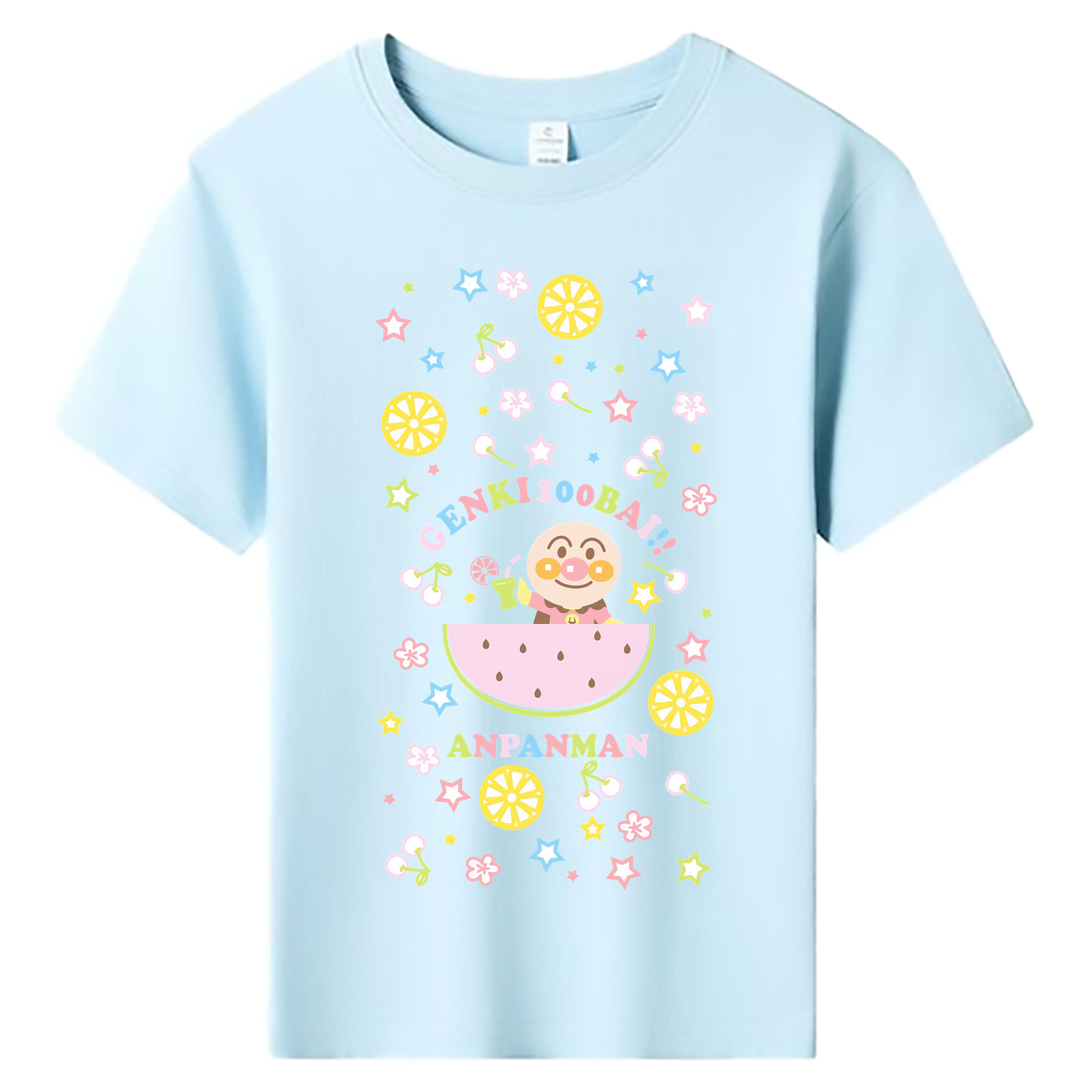 （画像用） アンパンマン Anpanman 綿100％キッズTシャツ（フロントプリント）